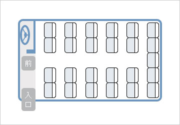 平成コミュニティバス株式会社｜小型バス座席図